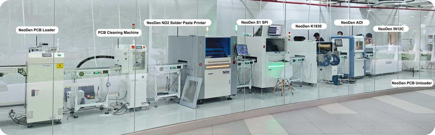 NeoDen ND800 Inline AOI Turnkey SMT Production Line Setup NeoDen ND800 Inline AOI Turnkey SMT Production Line Setup